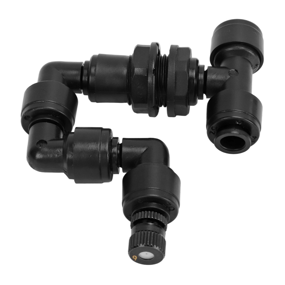 Misting Nozzle Reptile - หัวพ่นหมอกสำหรับสัตว์เลื้อยคลาน PP หัวพ่นหมอกปรับระดับได้ สีดำ ควบคุมความชื้น ขนาด